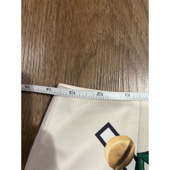 FABIANA C Green Leaf Bamboo Mini Skirt size 12 Us size S - Picture 5 of 7